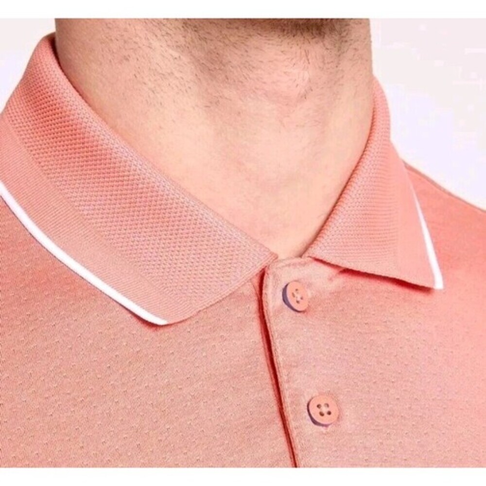 $75 WALTER HAGEN Mens Birdseye Performance 11 Polo Coral Heather Medium NWT A500 - Picture 3 of 5